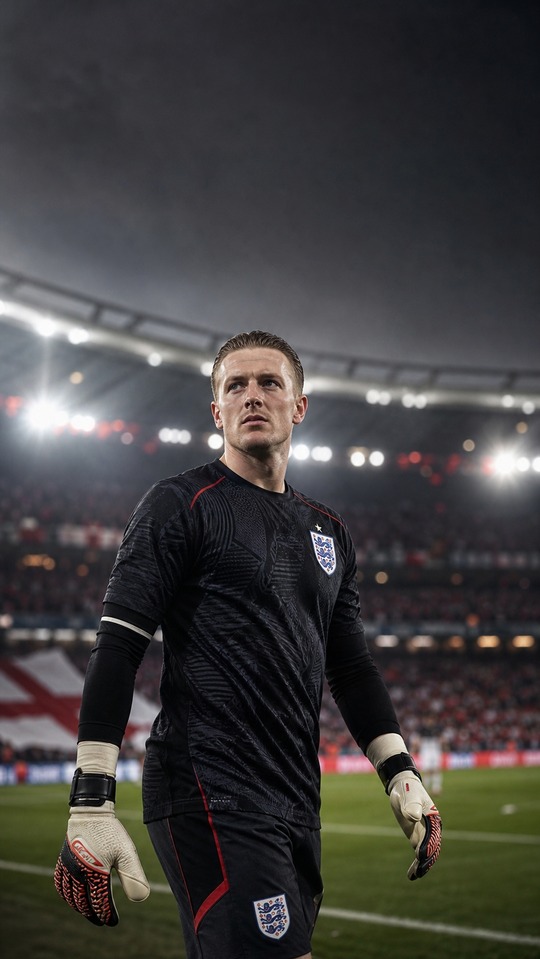 Jordan Pickford England Torwart - 4K Hintergrund