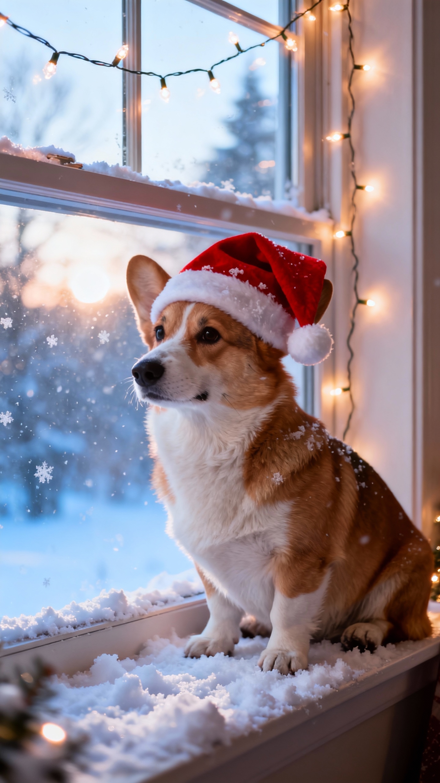 Corgi de Navidad - Fondos de Pantalla 4K