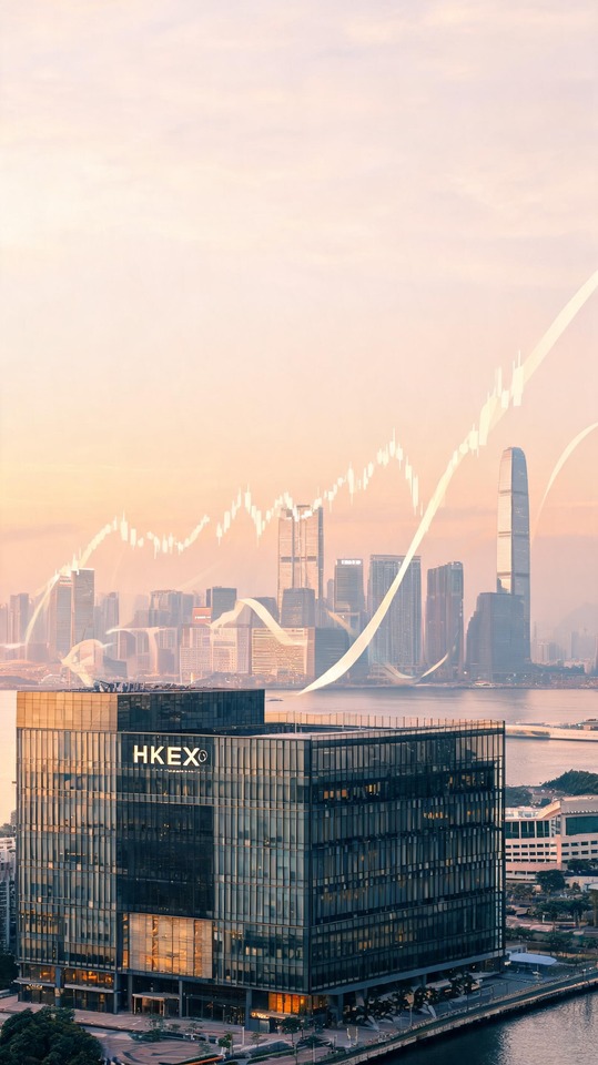 Hang Seng Index Finance & HKEX Skyline - 4K Wallpaper