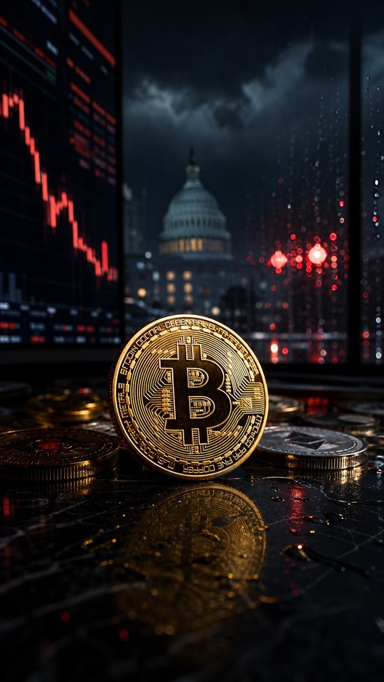Bitcoin Market Volatility - 4K Phone Wallpaper