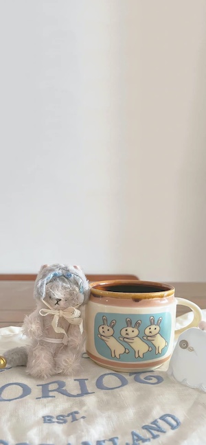 Cozy Aesthetic Plush & Bunny Mug - 4K Wallpapers