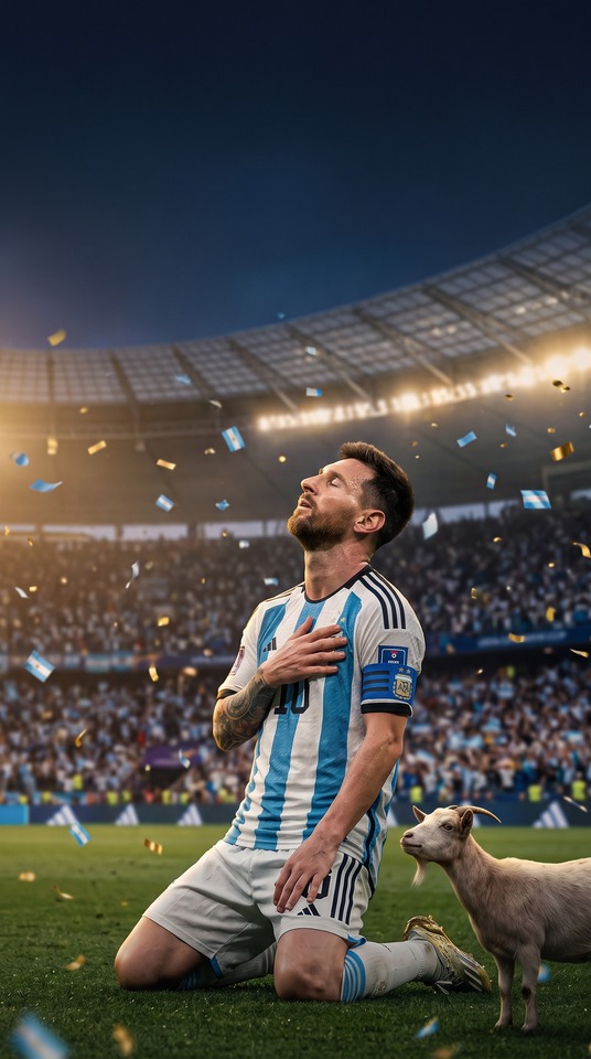 Messi GOAT Argentina - Fondo para Celular 4K