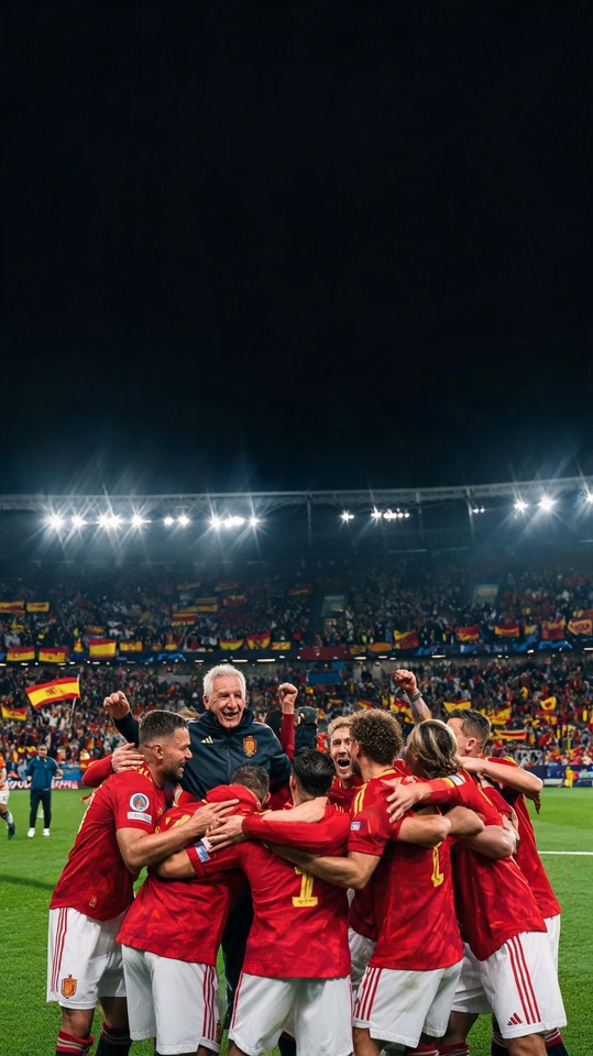 Spanien Sieg FIFA World Cup Stats - 4K Handy Wallpaper