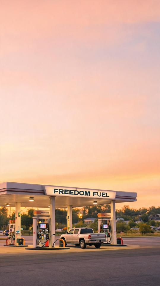 附近的加油站 - Freedom Fuel 4K 手機桌布