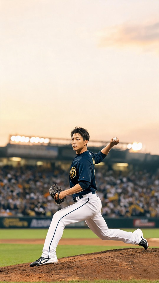 Teruaki Sato Baseball Action - 4K Wallpaper