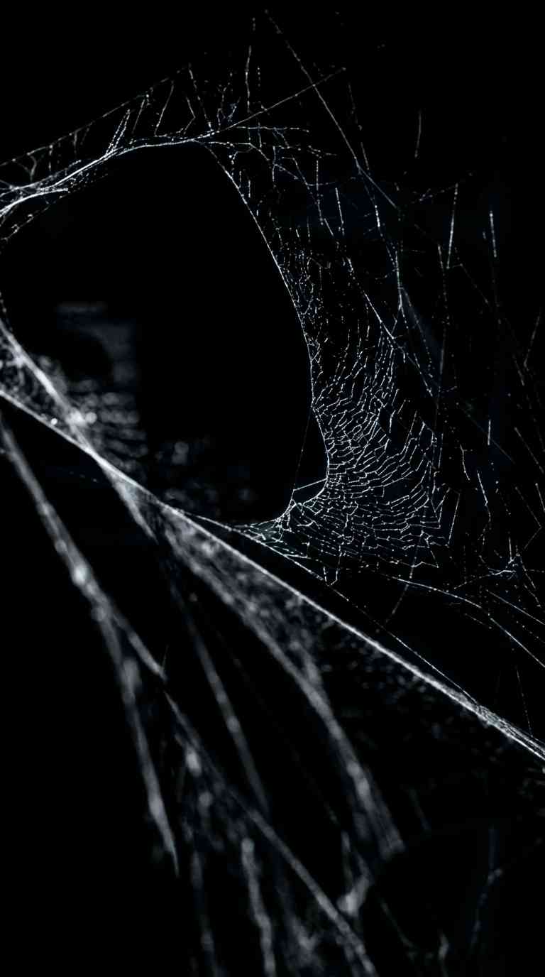 Minimalist Spider Web - 4K Phone Background