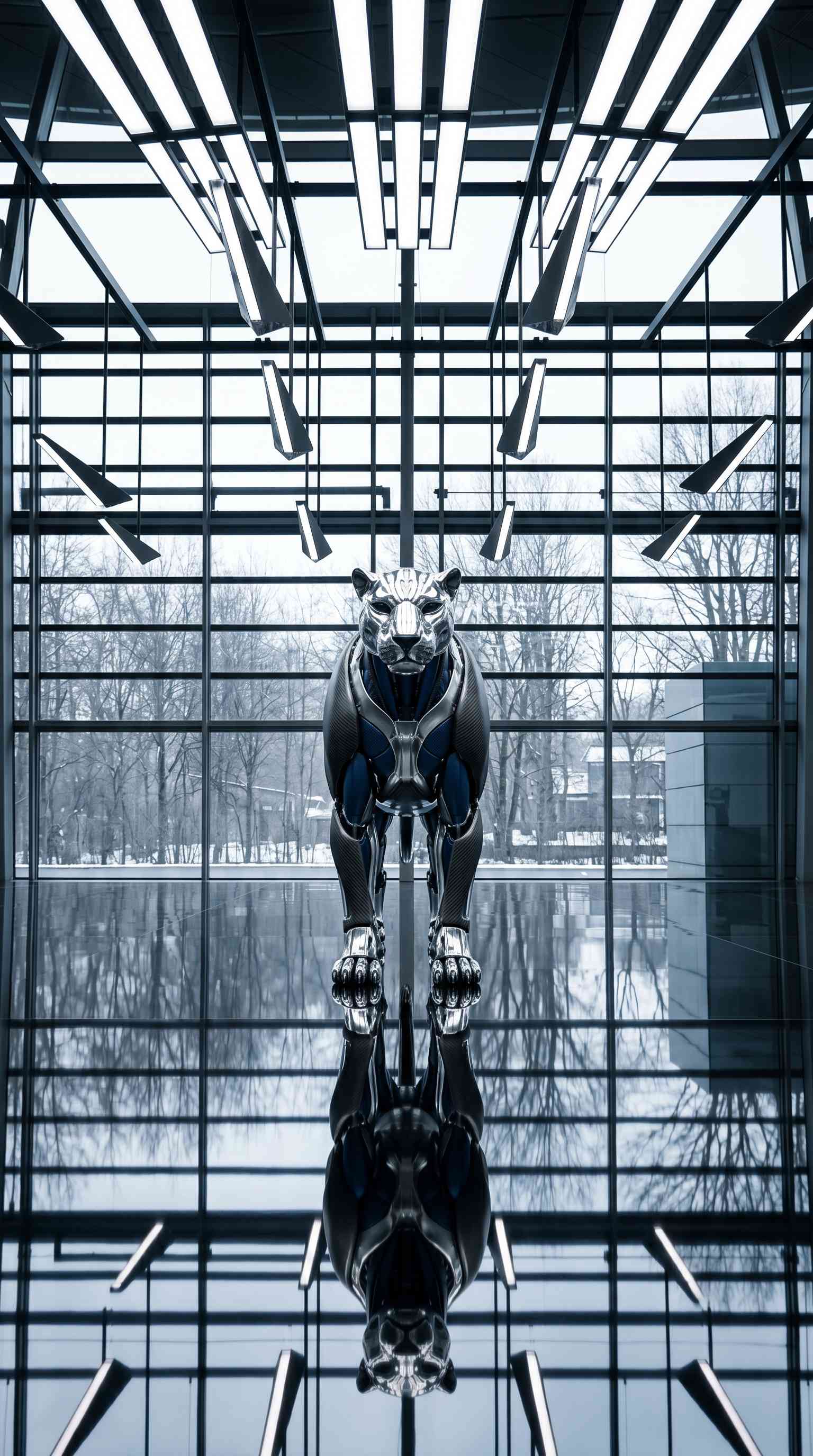 Robotic Panther Mecha - 4K Wallpaper