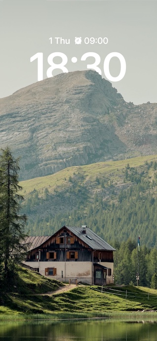 Alpen Berghütte am See - 4K Handy Wallpaper