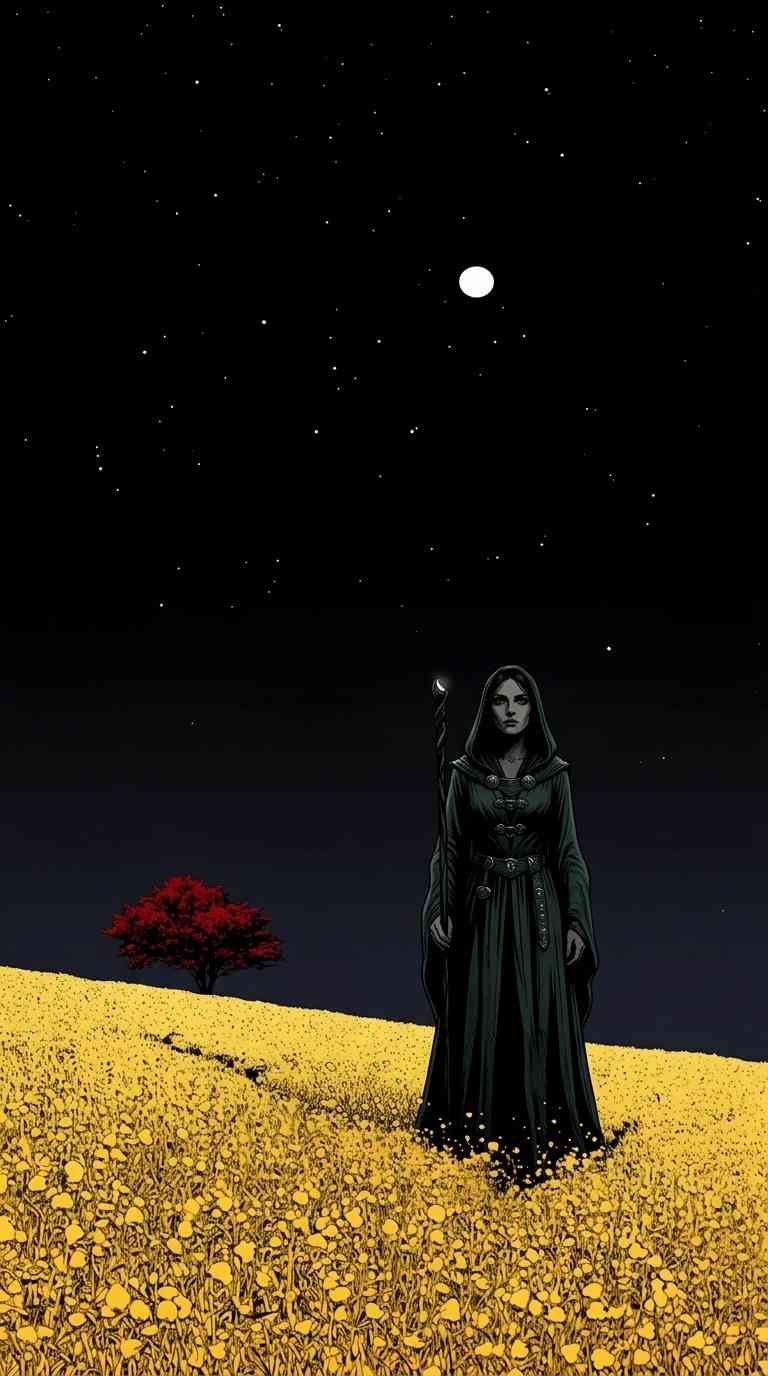 Dark Sorceress Fantasy - 4K Phone Background