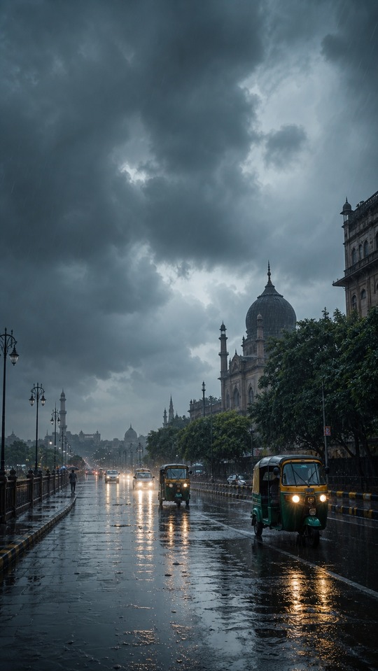 Barish: Cinematic Rainy City Background - 4K HD
