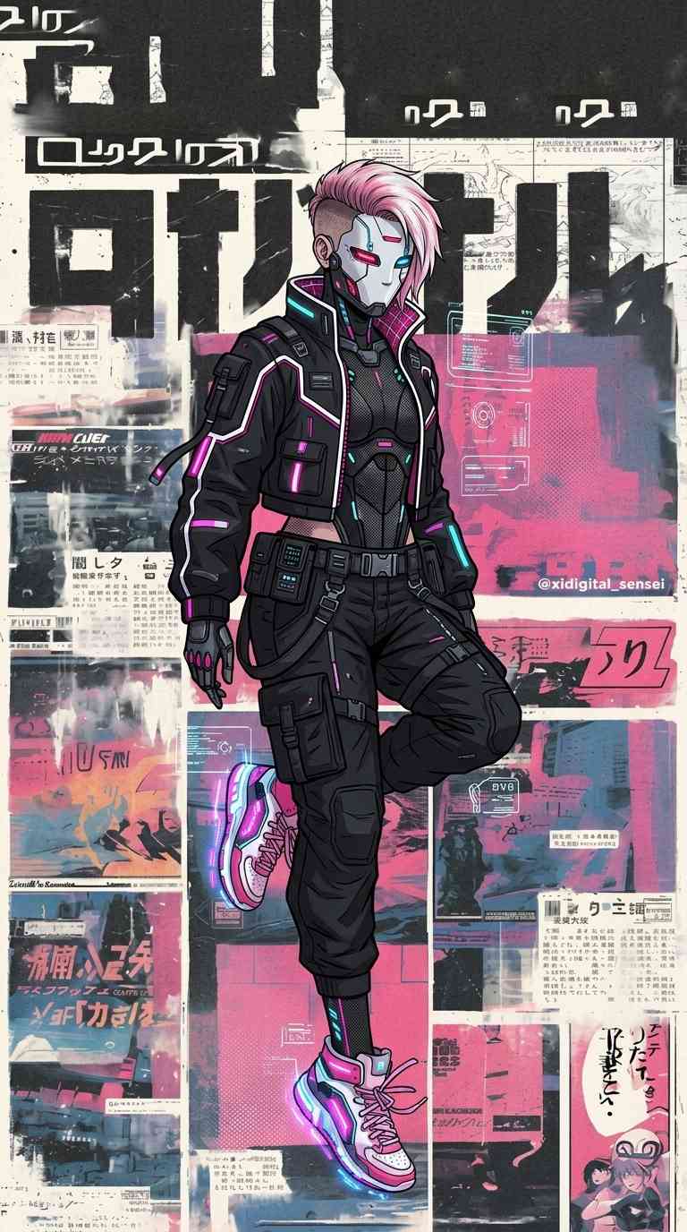 Chica Streetwear Cyberpunk - Fondos 4K para Celular