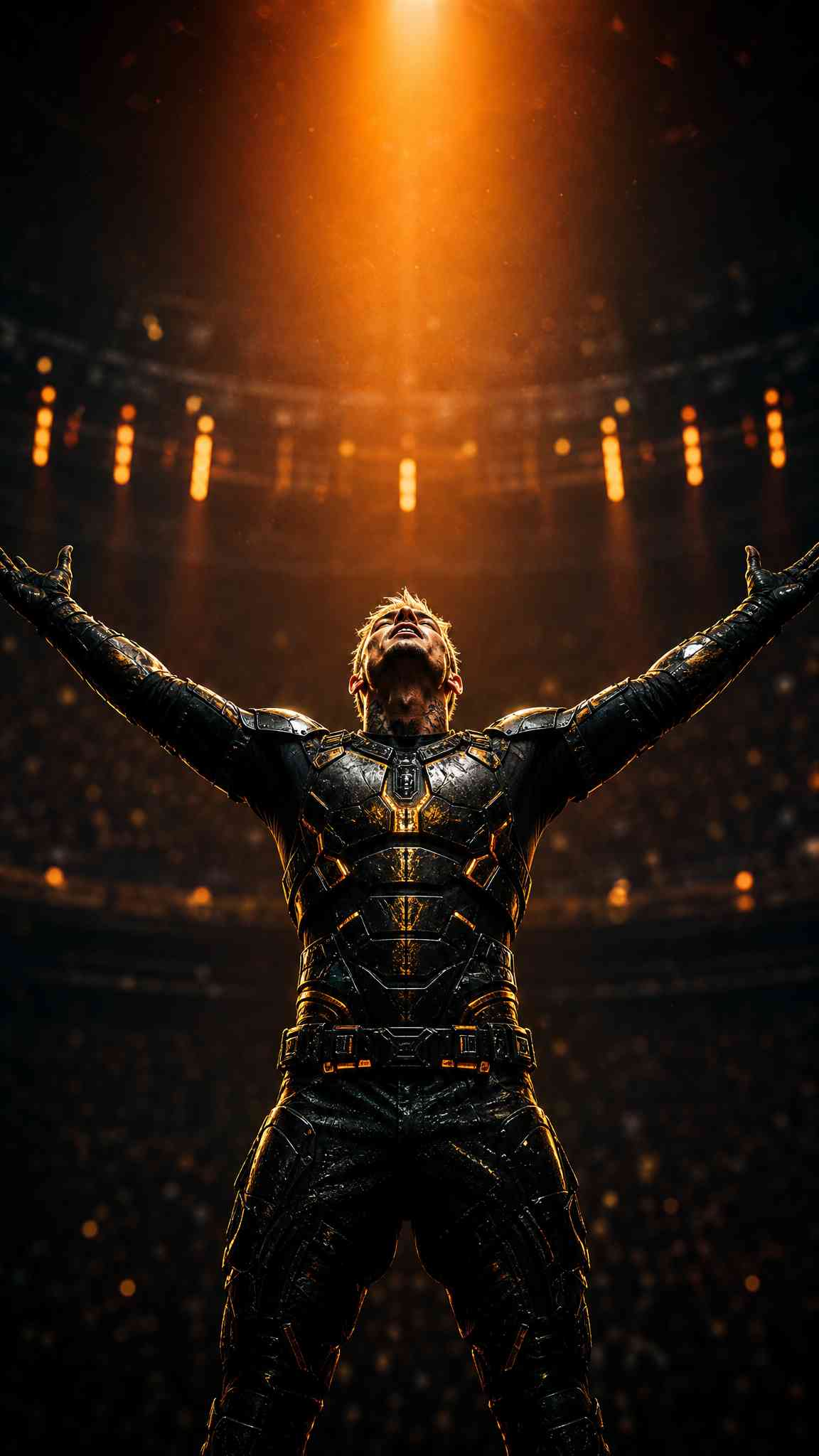 Futuristic Armored Warrior - 4K Phone Background