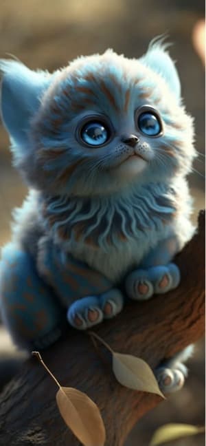 Gatito Azul Tierno - Fondos de Pantalla 4K