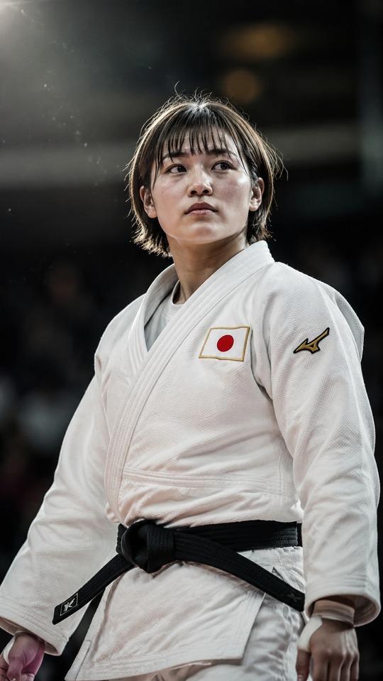 Natsumi Tsunoda Olympic Judo Champion - 4K Wallpaper