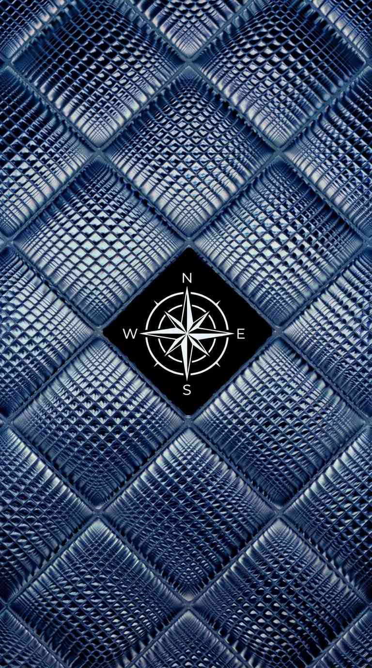 Blaues 3D Kompass - Handy Wallpaper