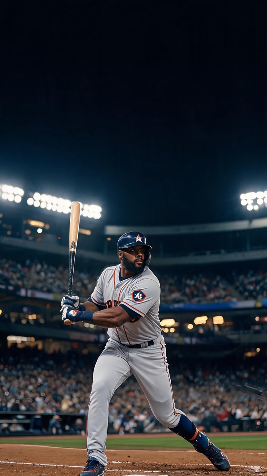 Yordan Alvarez Baseball Action - 4K Mobile Wallpaper