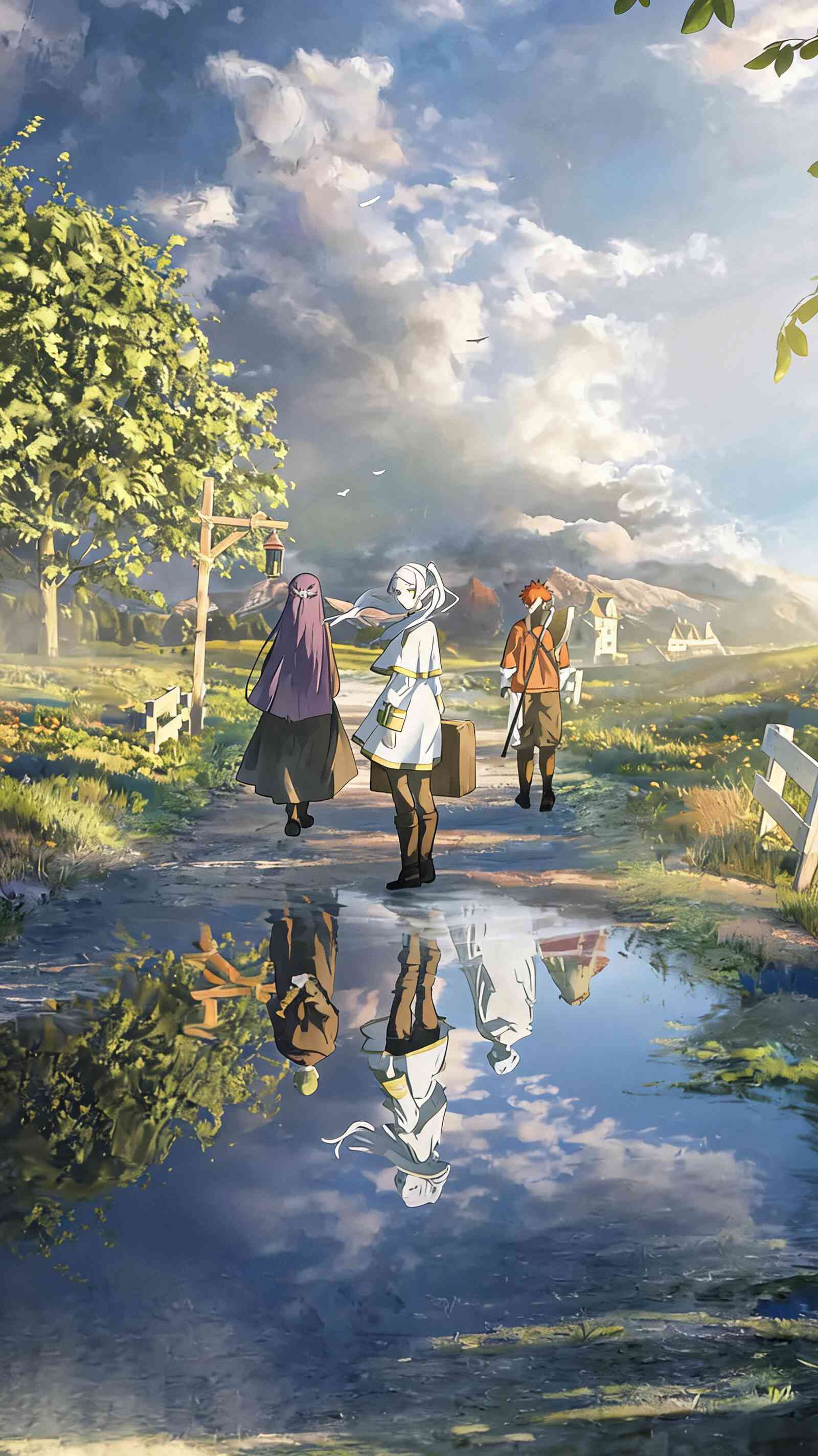 Frieren Anime Reise 4K Wallpaper für Handy