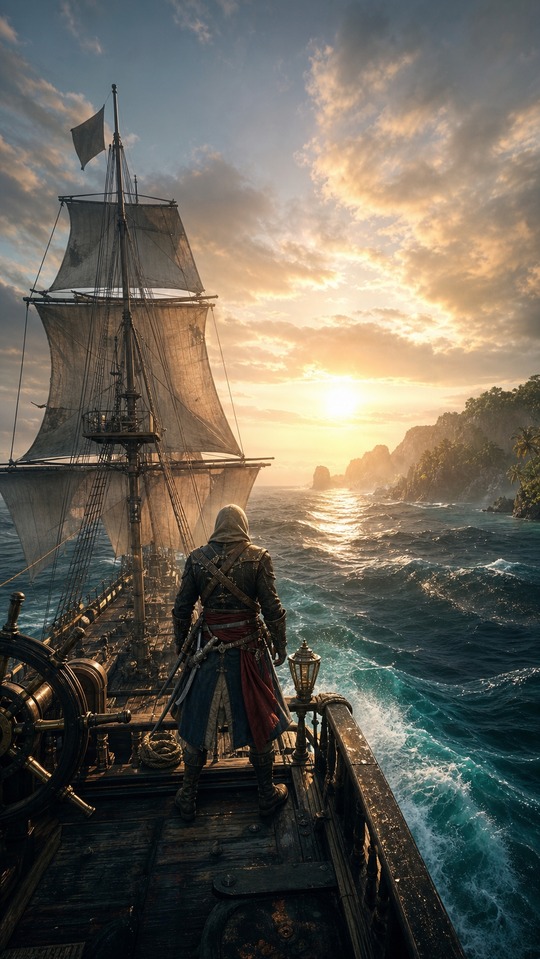 Assassin's Creed Black Flag Resynced - 4K Phone Background