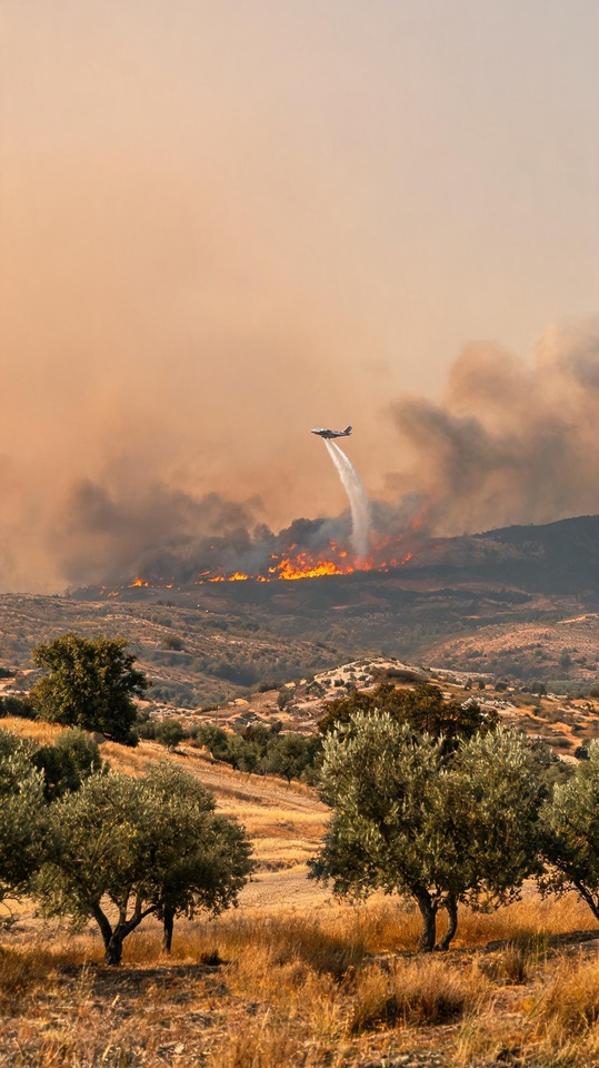 Andalusien Wildfire Firefighting Aircraft - 4K Wallpaper