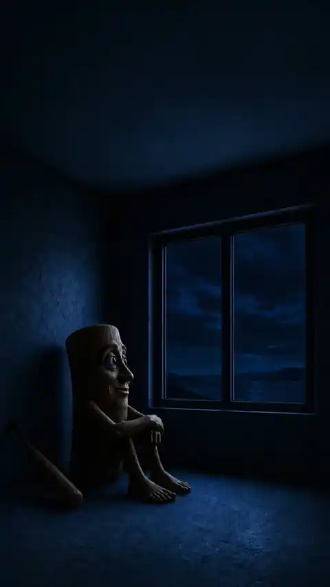 초현실적인 밤의 나무 인형 - 움직이는 배경화면