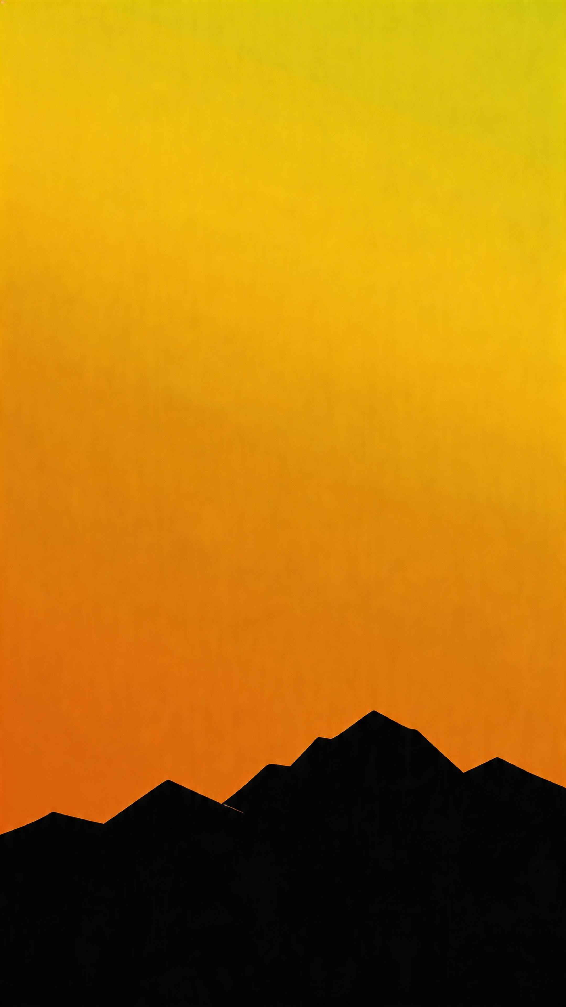 Minimalist Mountain Silhouette - 4K Phone Background
