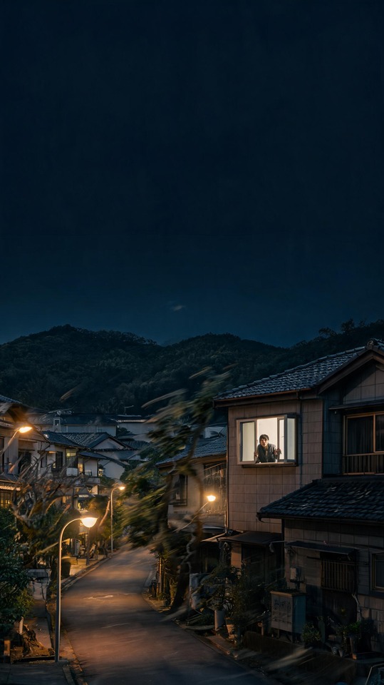 Earthquake (地震) Night Town - 4K Wallpaper
