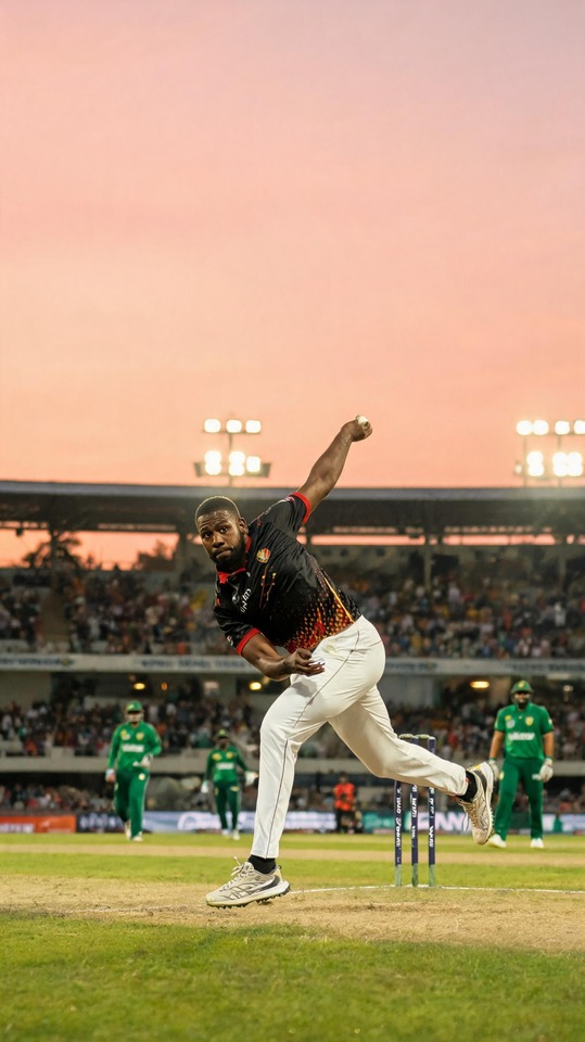 Blessing Muzarabani Cricket Action - 4K Wallpapers