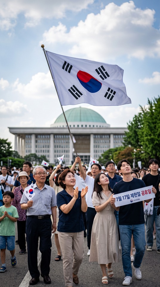 制憲節 祝日 指定 - 韓国国会議事堂 4K 待ち受け