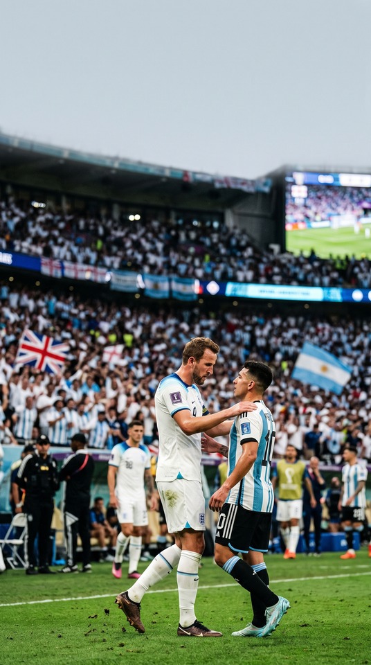 England vs Argentina - 4K Phone Wallpaper