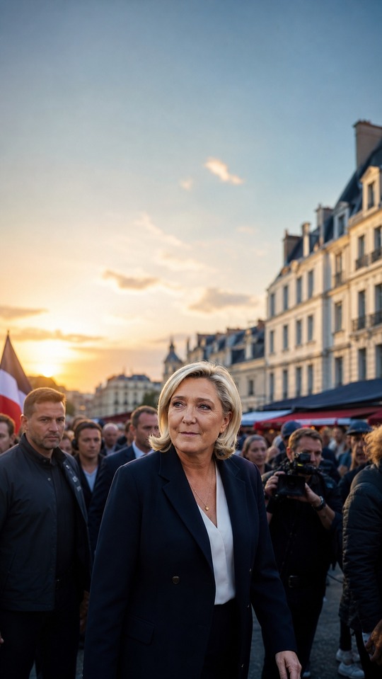 Marine Le Pen Realistic 4K Phone Wallpaper