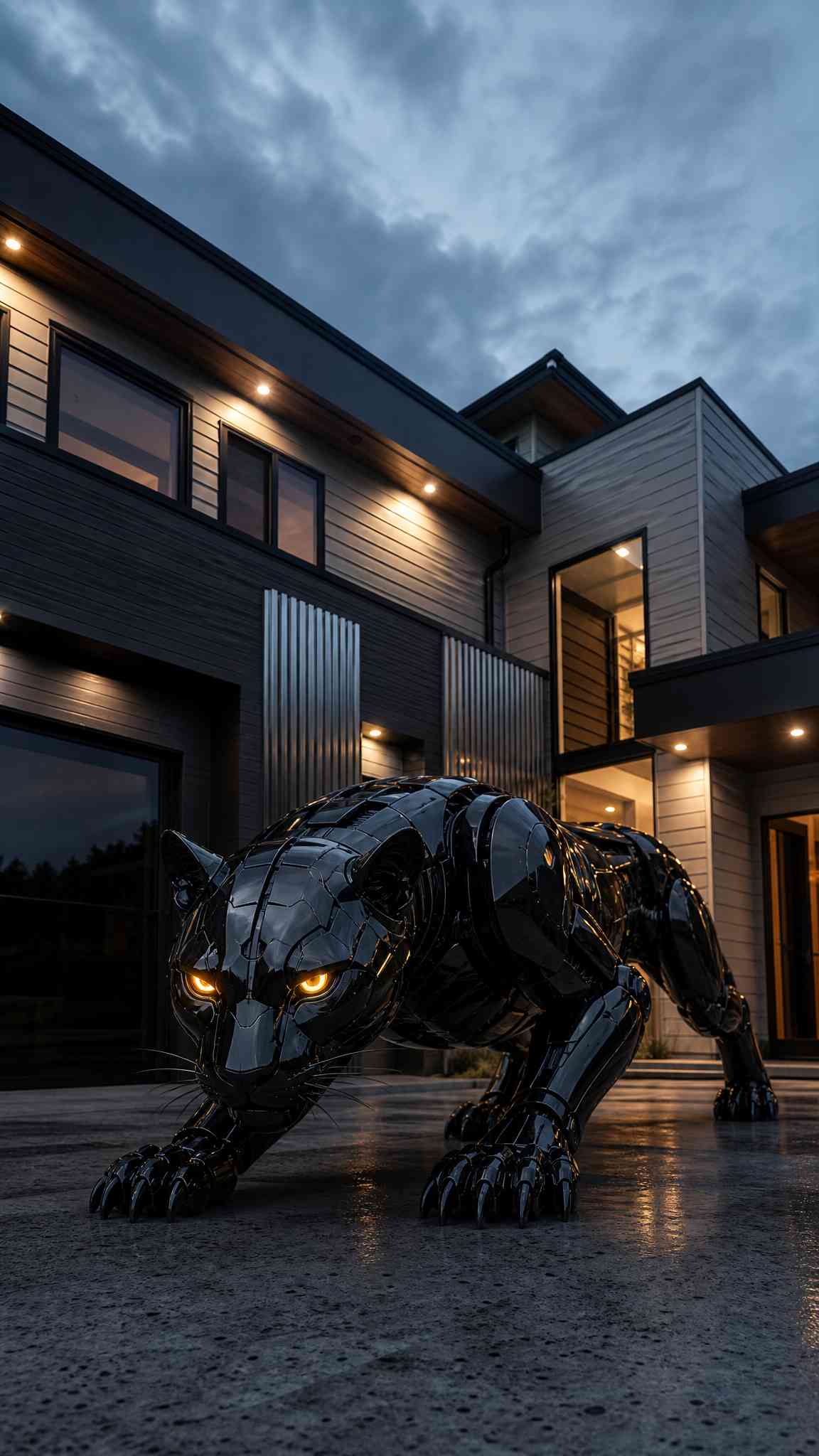 Robotic Black Panther - 4K Phone Background