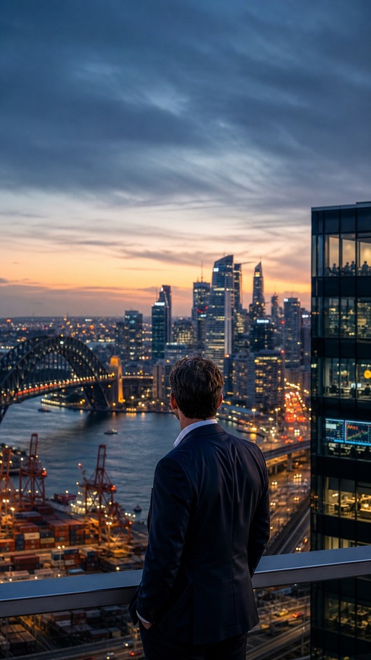 Economy of Australia Cinematic Sydney View - 4K Background