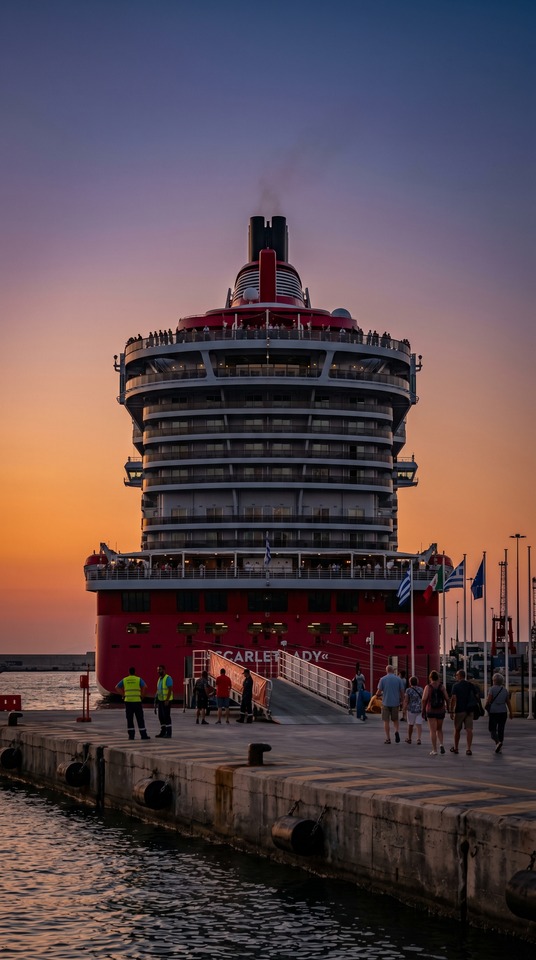 Scarlet Lady Kreuzfahrt - 4K Cruise Ship Wallpaper