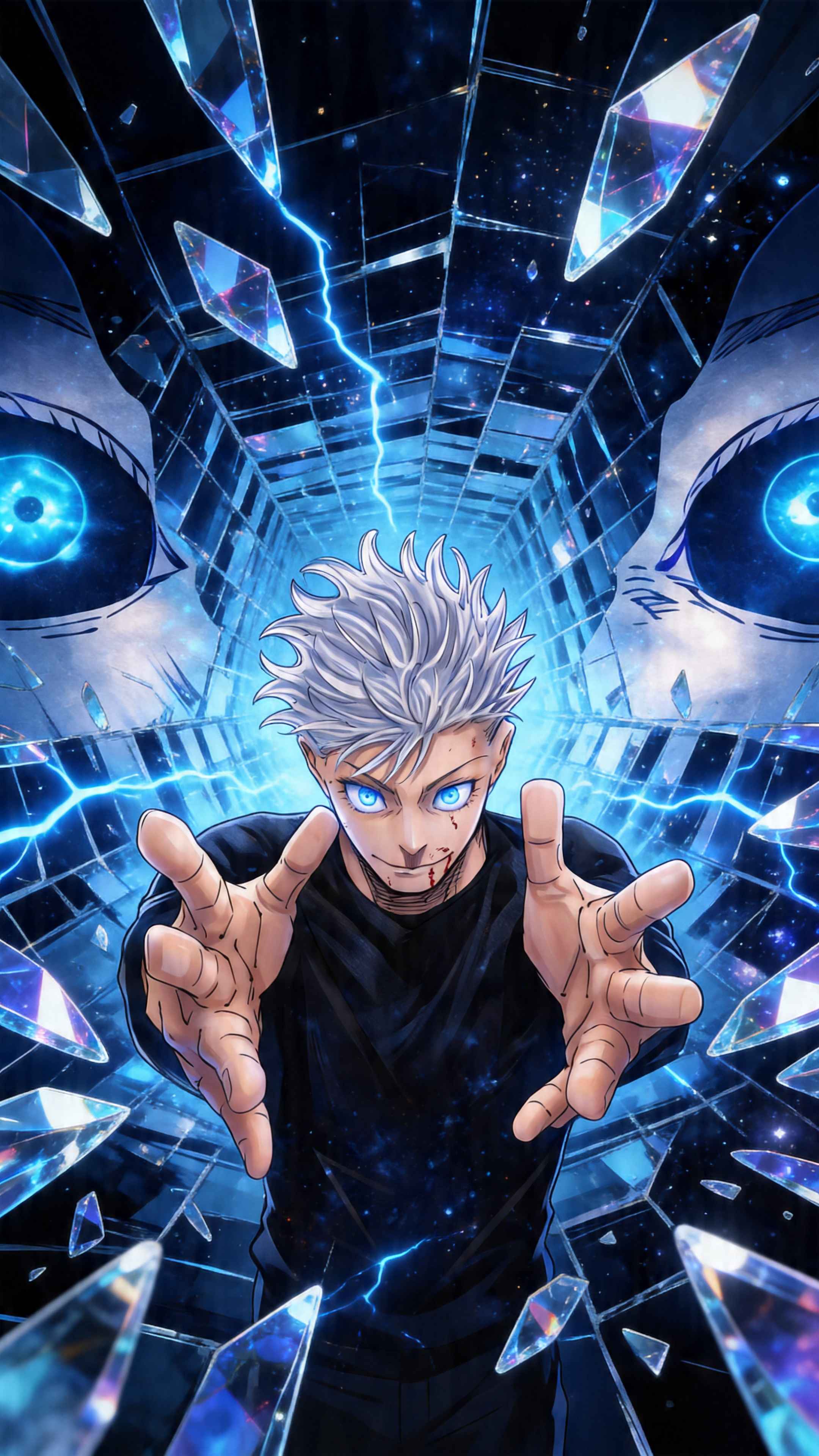 Satoru Gojo Unlimited Void - 4K Phone Wallpaper