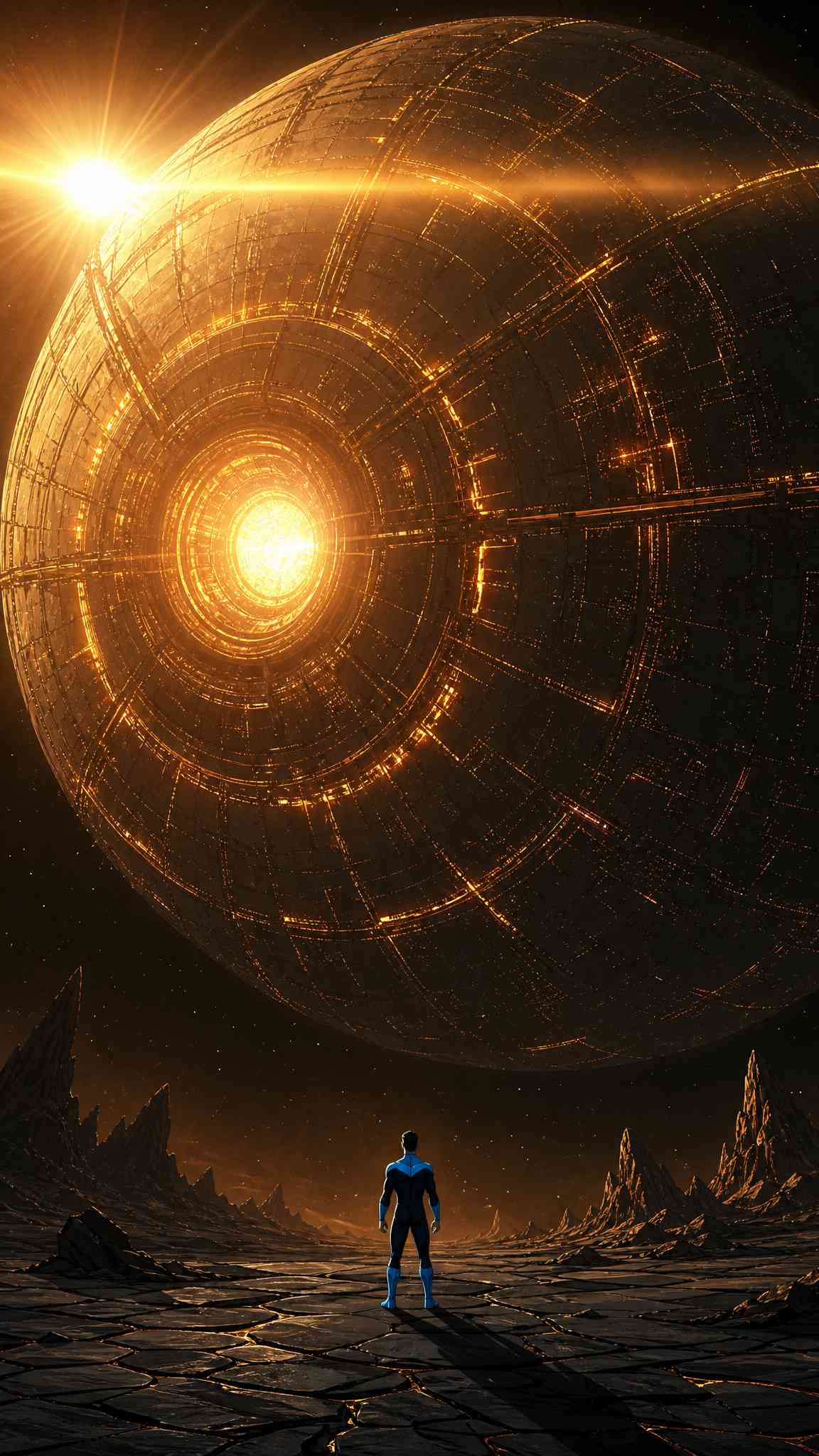 Superhero Sci-Fi Mega-structure - 4K Wallpaper