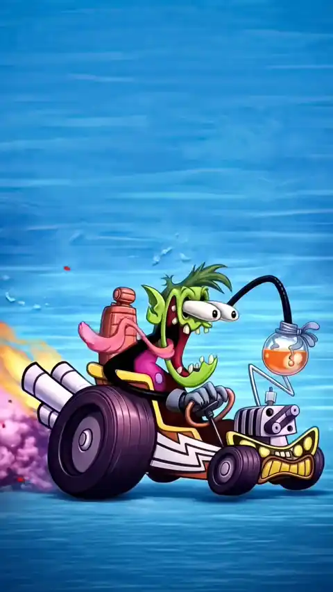 Wacky Beast Boy Hot Rod Racing - Live Wallpaper