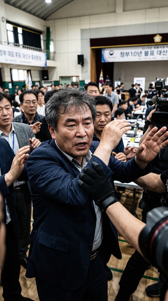 맹정섭 충주시장 재검표 항의 소동 - 4K 배경화면