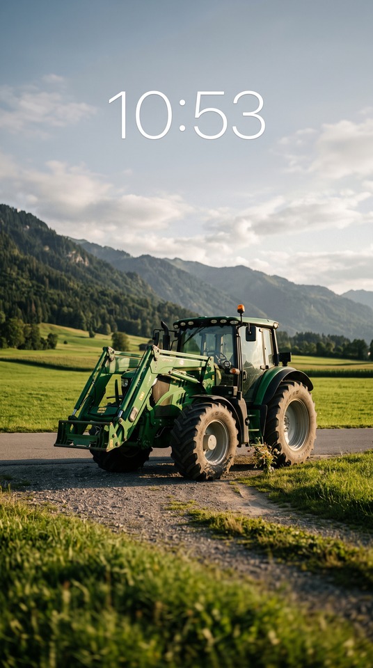 Traktor Rural Landscape - 4K Phone Background