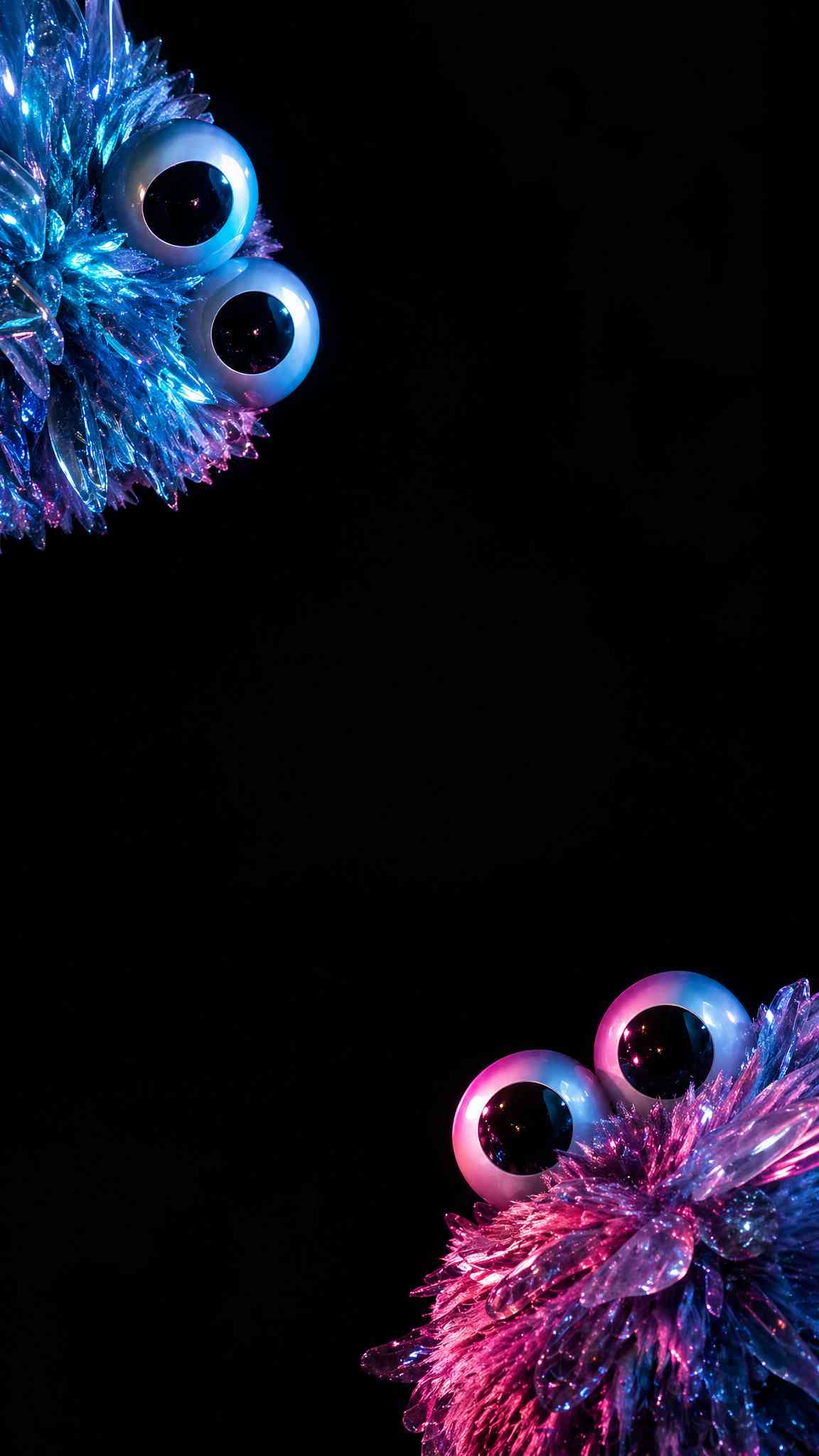 Vibrant Glowing Abstract Eyes Wallpaper for Your Phone