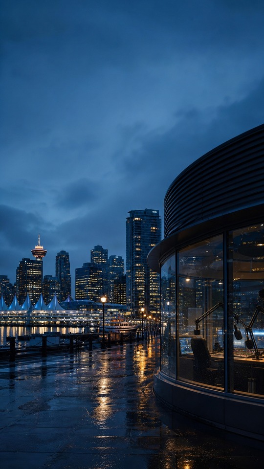 Vancouver Paisaje Urbano Nocturno - Fondos 4K