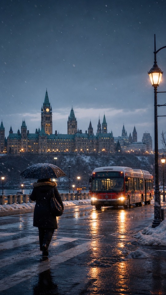 Ottawa Weather Winter Scene - 4K Wallpaper