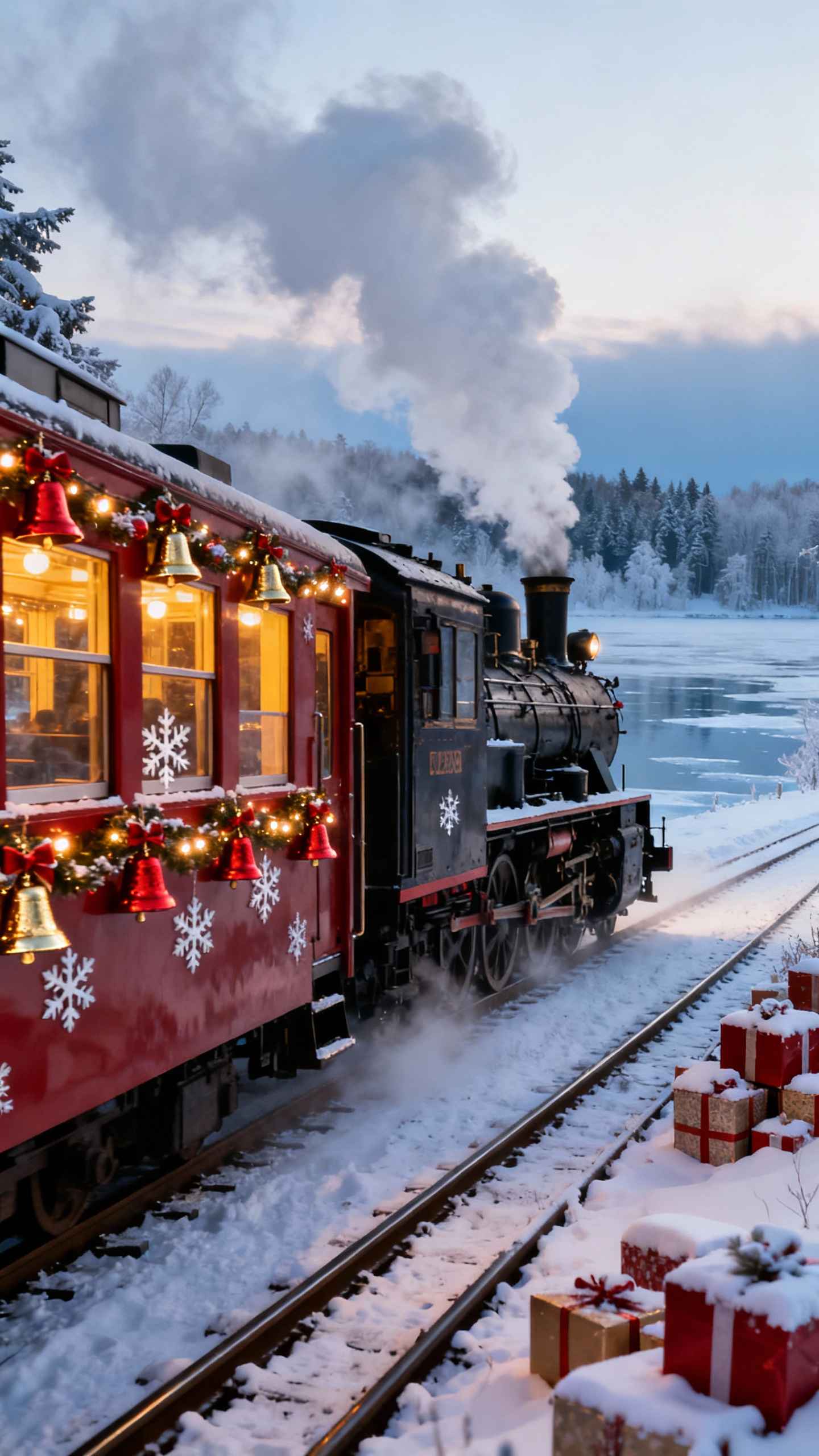 Express de Noël - Arrière-plan 4K pour Mobile