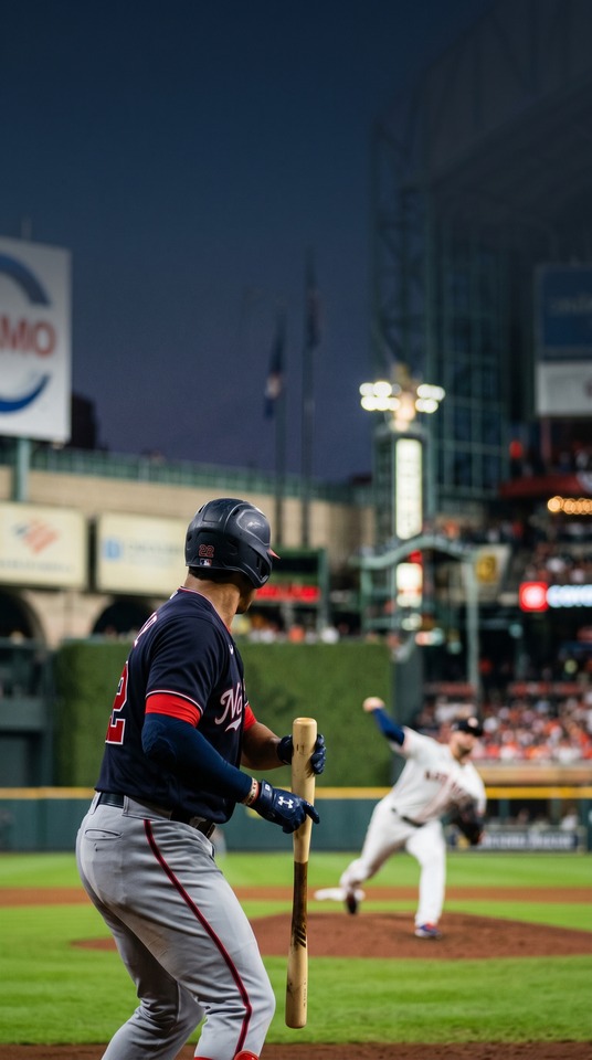 Astros vs Nationals Live Action - 4K Phone Wallpaper