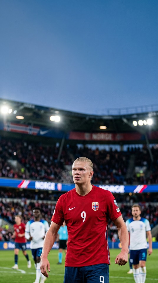 Erling Haaland Équipe de Norvège - Arrière-plan 4K