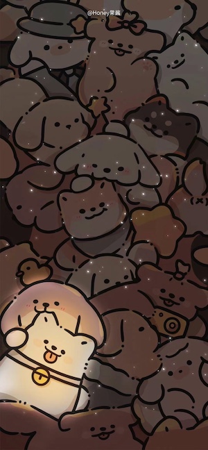 Doodles de Perros y Osos - Fondos de Pantalla 4K