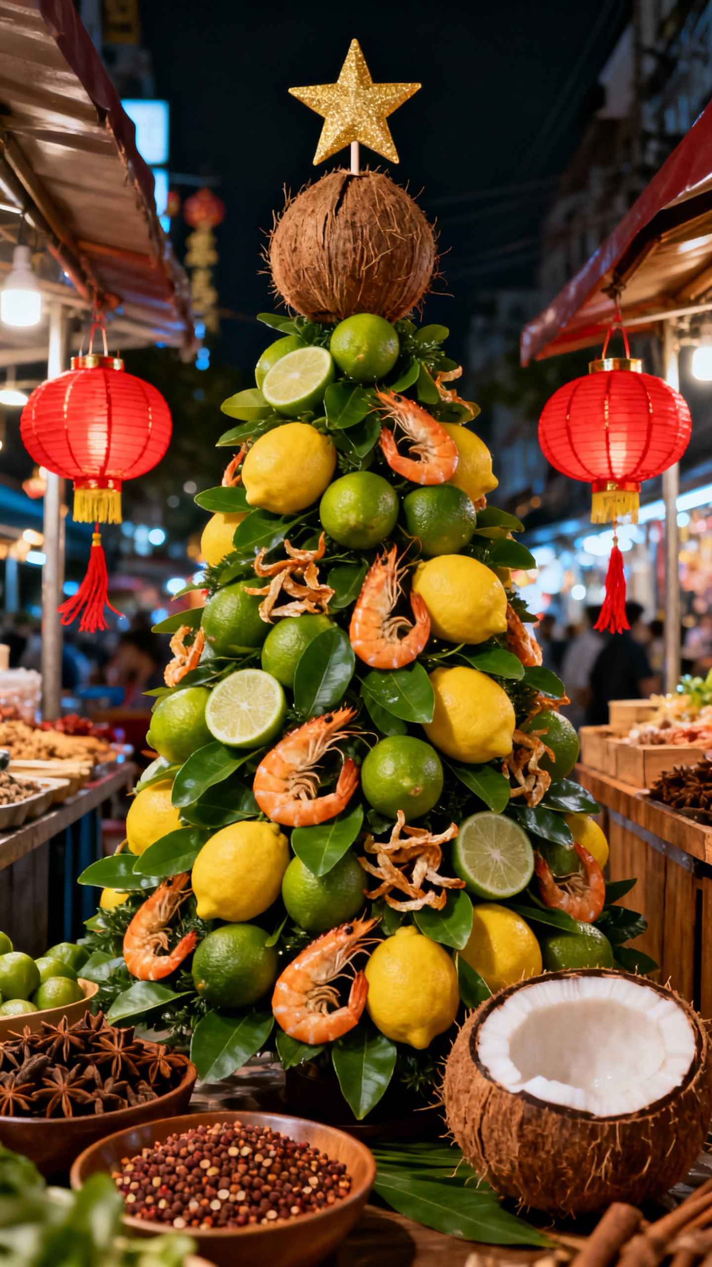 Sapin de Noël Tropical - Fond d'écran 4K