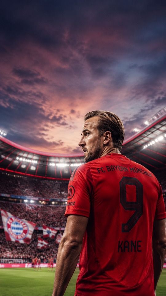 FC Bayern München Harry Kane - 4K Hintergrundbild