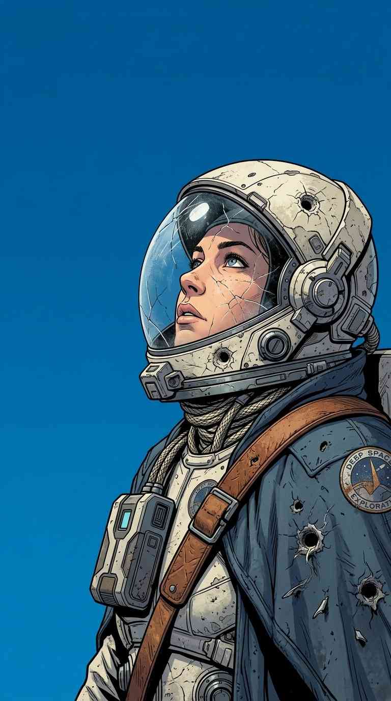 Astronauta Exploradora Espacial - Fondo 4K