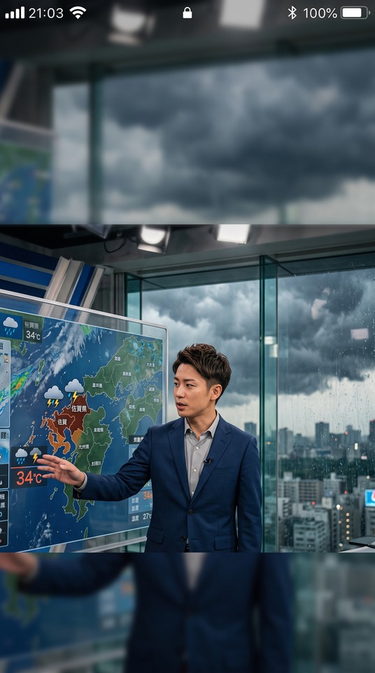 Weather Forecaster News Scene - 4K Mobile Wallpaper