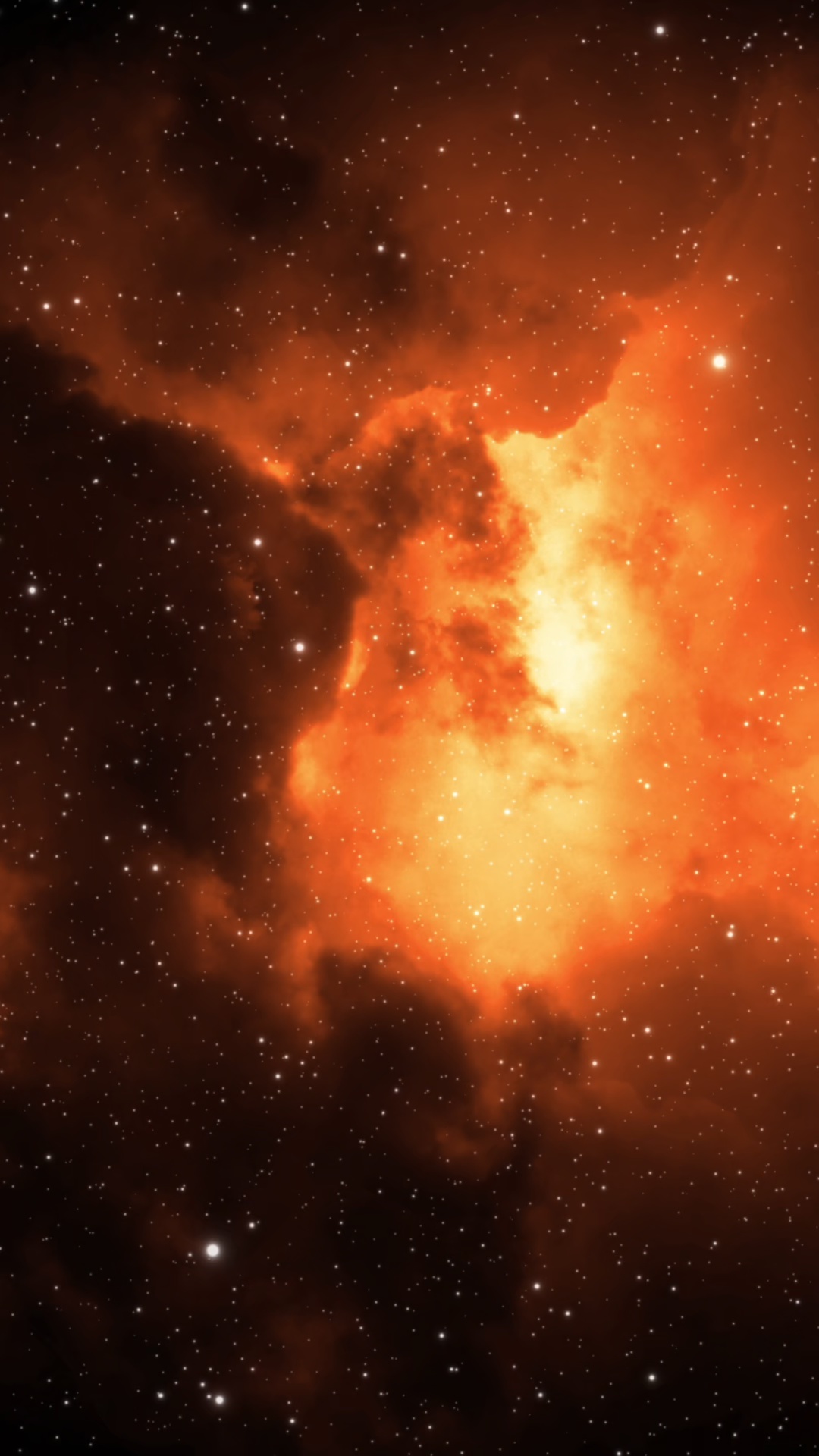 Nebulosa Galaxia Naranja - Fondo de Pantalla en Movimiento